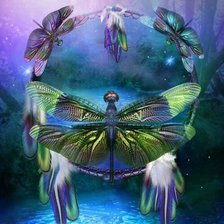 Схема вышивки «стрекоза»