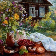 Схема вышивки «осенний сад»