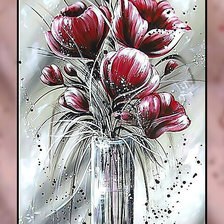 Схема вышивки «Тюльпаны.»