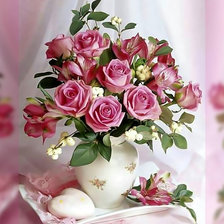 Схема вышивки «Розовые розы.»