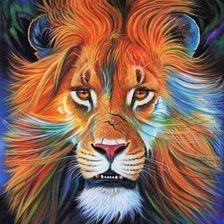 Схема вышивки «Лев»