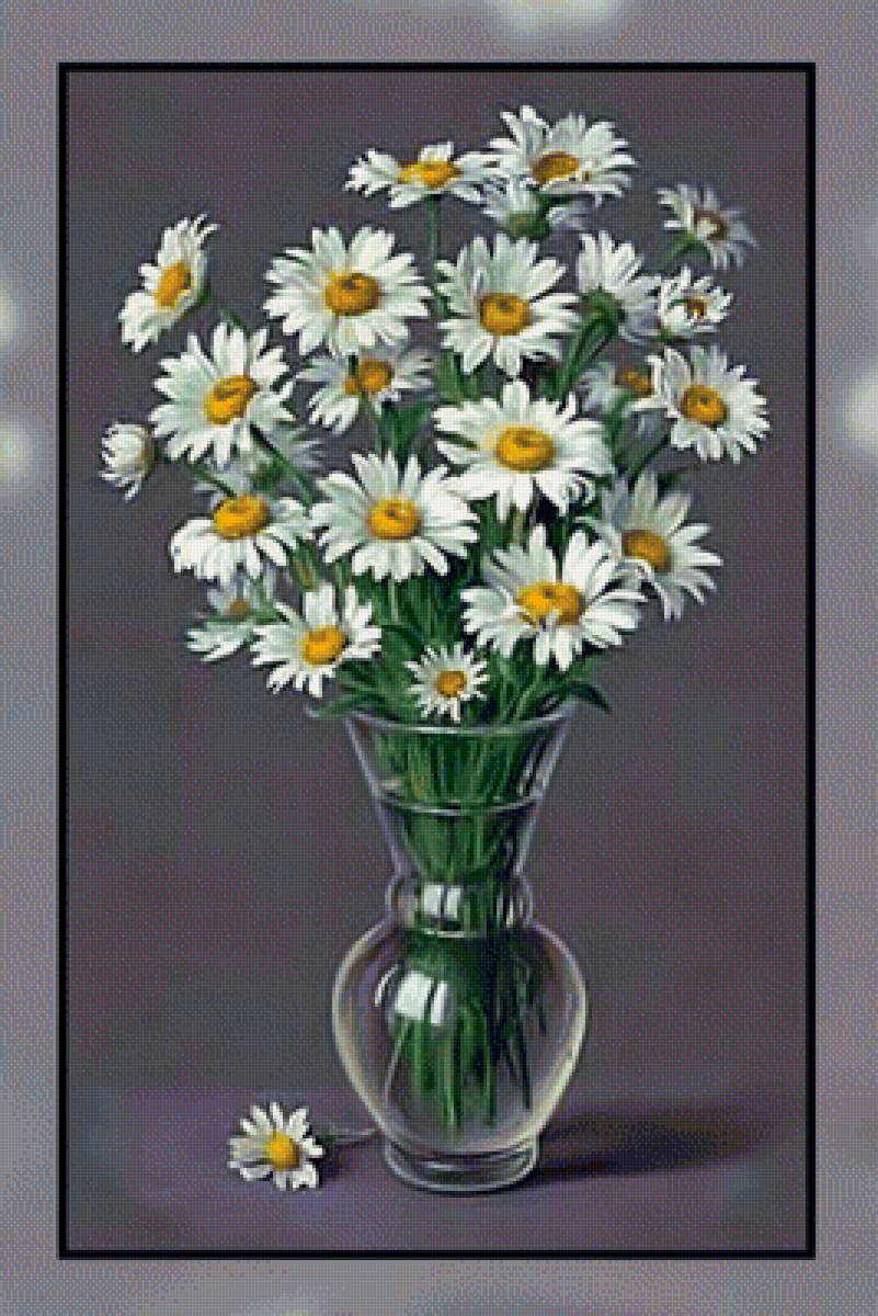 Букет ромашек. - букет, ромашки. - предпросмотр