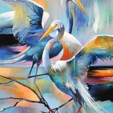 Схема вышивки «gervės»