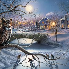 Схема вышивки «The Guardian Owl.»