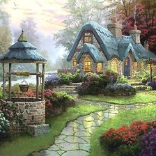 Схема вышивки «ЧУДЕСНЫЙ ДОМ У ЛЕСА»