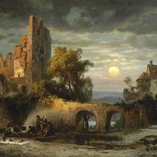 Схема вышивки «Sunrise,Sunset,Moonlight 14 2 Wille, August von 1829 Kassel - 18»