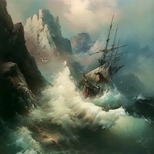 Схема вышивки «On the Rocks - Eugene Garin (1922 - 1994)»