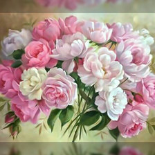 Схема вышивки «Прекрасные пионы.»