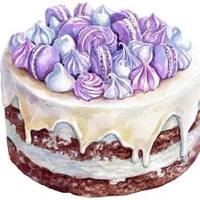 Схема вышивки «ТОРТ С МАКАРУНАМИ»