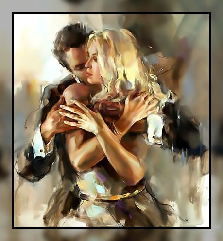 Пара. - танец, девушка, мужчина, живопись. - оригинал