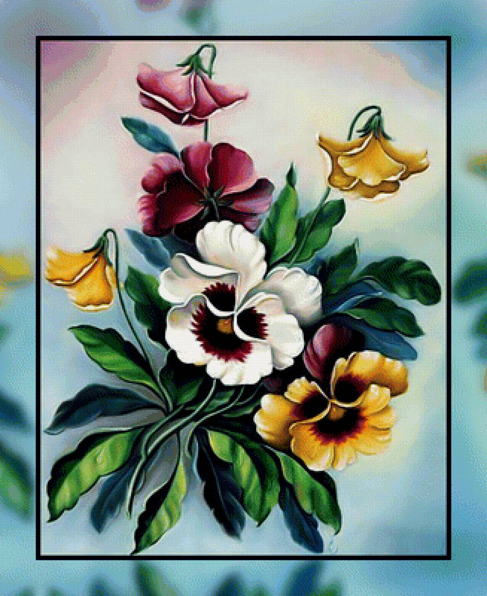 Анютины глазки. - анютины, глазки., цветы - предпросмотр