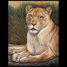 Схема вышивки «лев»