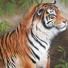 Схема вышивки «тигр»
