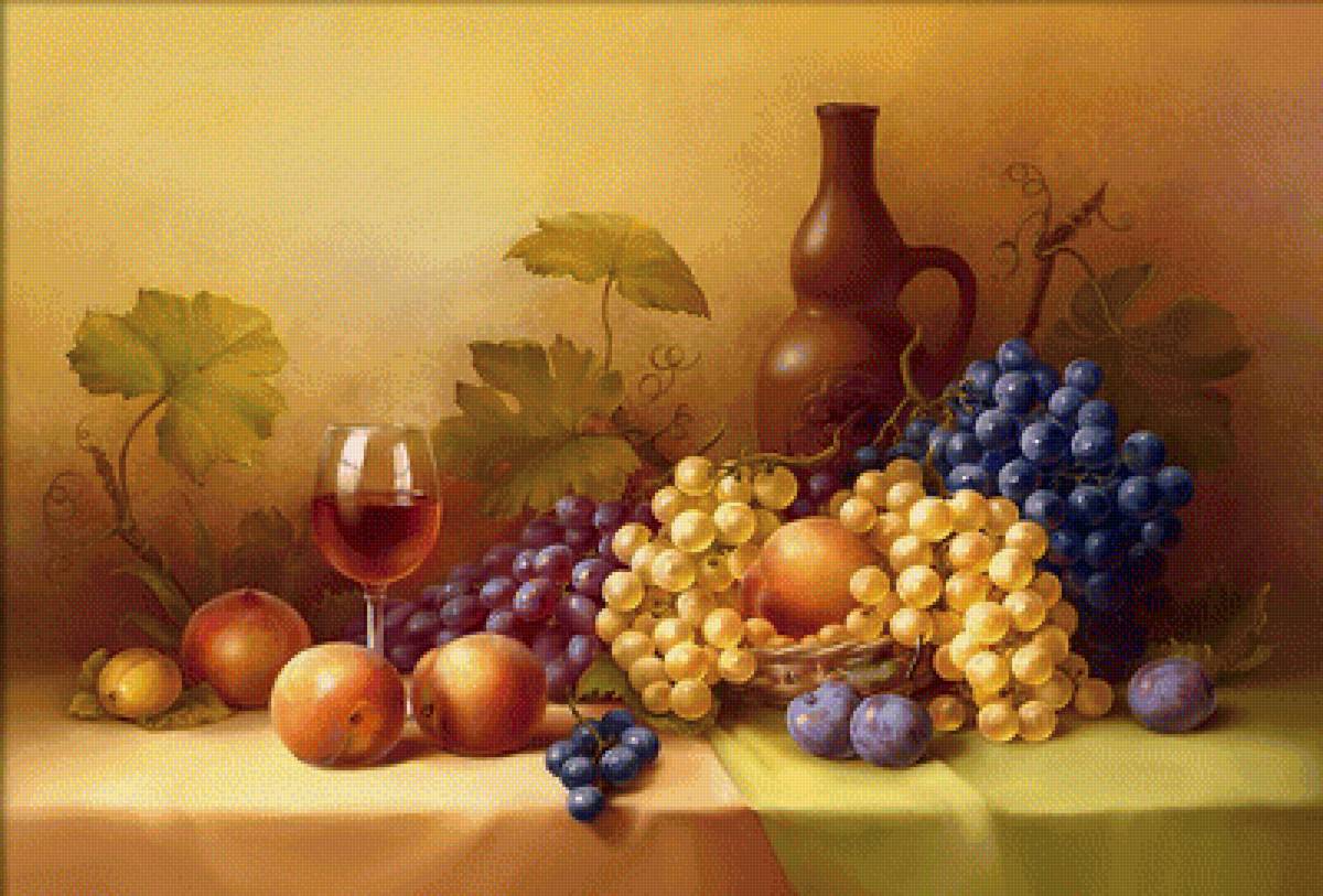 №1942782 - фрукты, виноград, натюрморт - предпросмотр