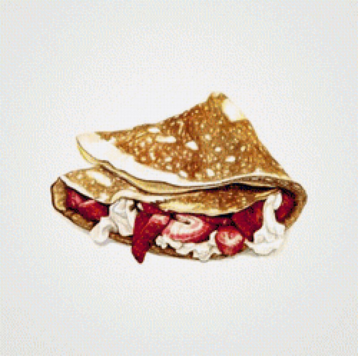 БЛИНЧИК С КЛУБНИКОЙ - еда - предпросмотр