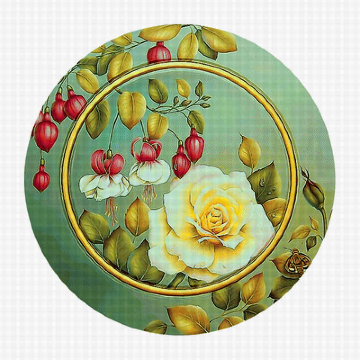 Серия "Розы". - цветы, фуксии, розы, флора - предпросмотр