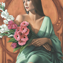 Схема вышивки «Портрет девушки»