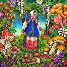 Схема вышивки «грибная пора»