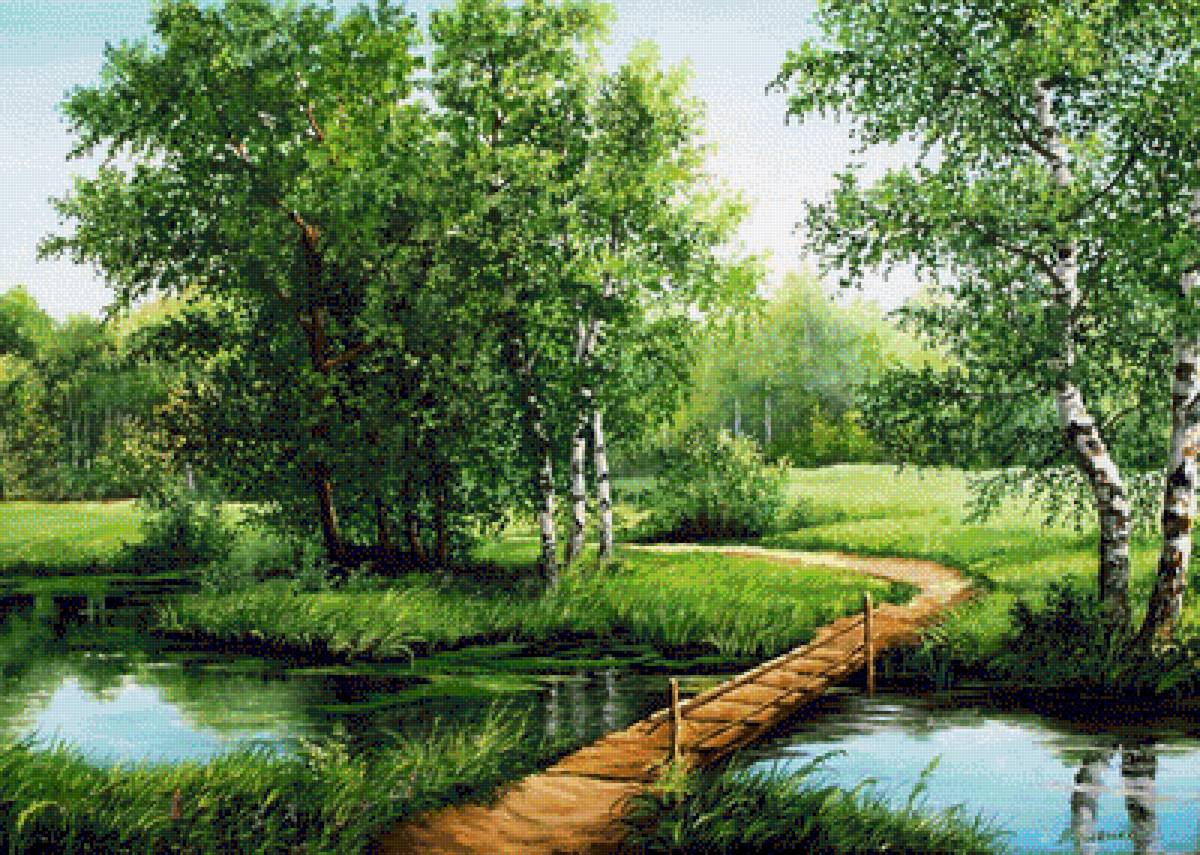 An Unexpected Bridge. - landscapes.scenarys. - предпросмотр