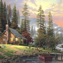 Схема вышивки «ДОМИК У ОЗЕРА»