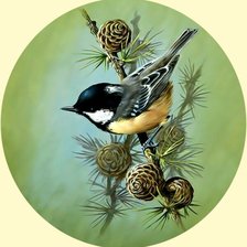 Схема вышивки «Синица.»