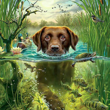 Схема вышивки «Пловец.»