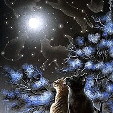 Схема вышивки «коты»