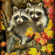 Схема вышивки «Енотики.»