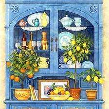 Схема вышивки «синий буфет»