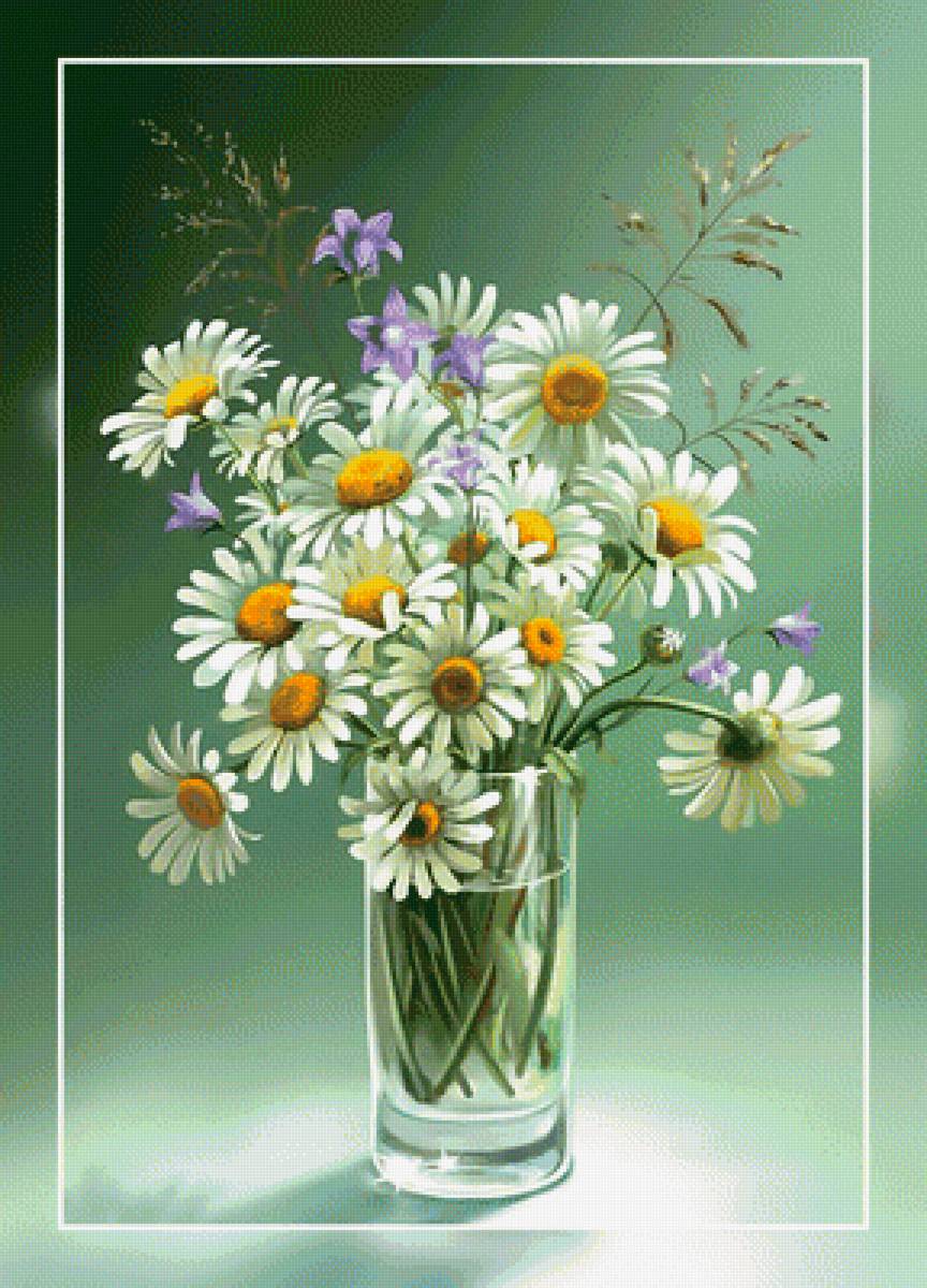 Милые ромашки. - цветы, ромашки., букет - предпросмотр