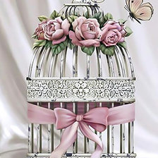 Схема вышивки «Клетка и бабочка.»