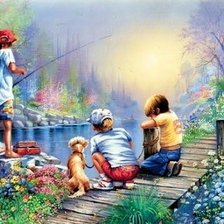 Схема вышивки «Fishing Time.»