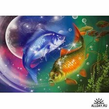 Схема вышивки «рыбки»