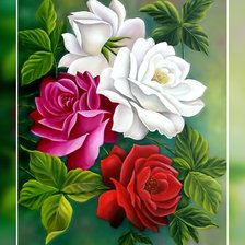 Схема вышивки «Розы.»