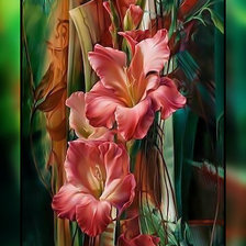 Схема вышивки «Гладиолусы.»