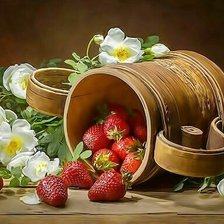 Схема вышивки «Клубника.»