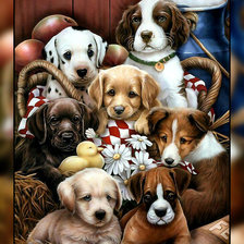 Схема вышивки «Малыши2.»