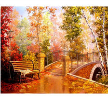 Схема вышивки «Осенний мостик»