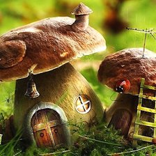 Схема вышивки «ГРИБЫ-ДОМИКИ»