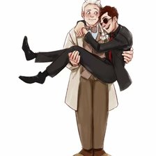 Схема вышивки «Кроули и Азирафаэль»