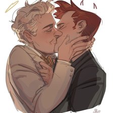 Схема вышивки «Кроули и Азирафаэль»