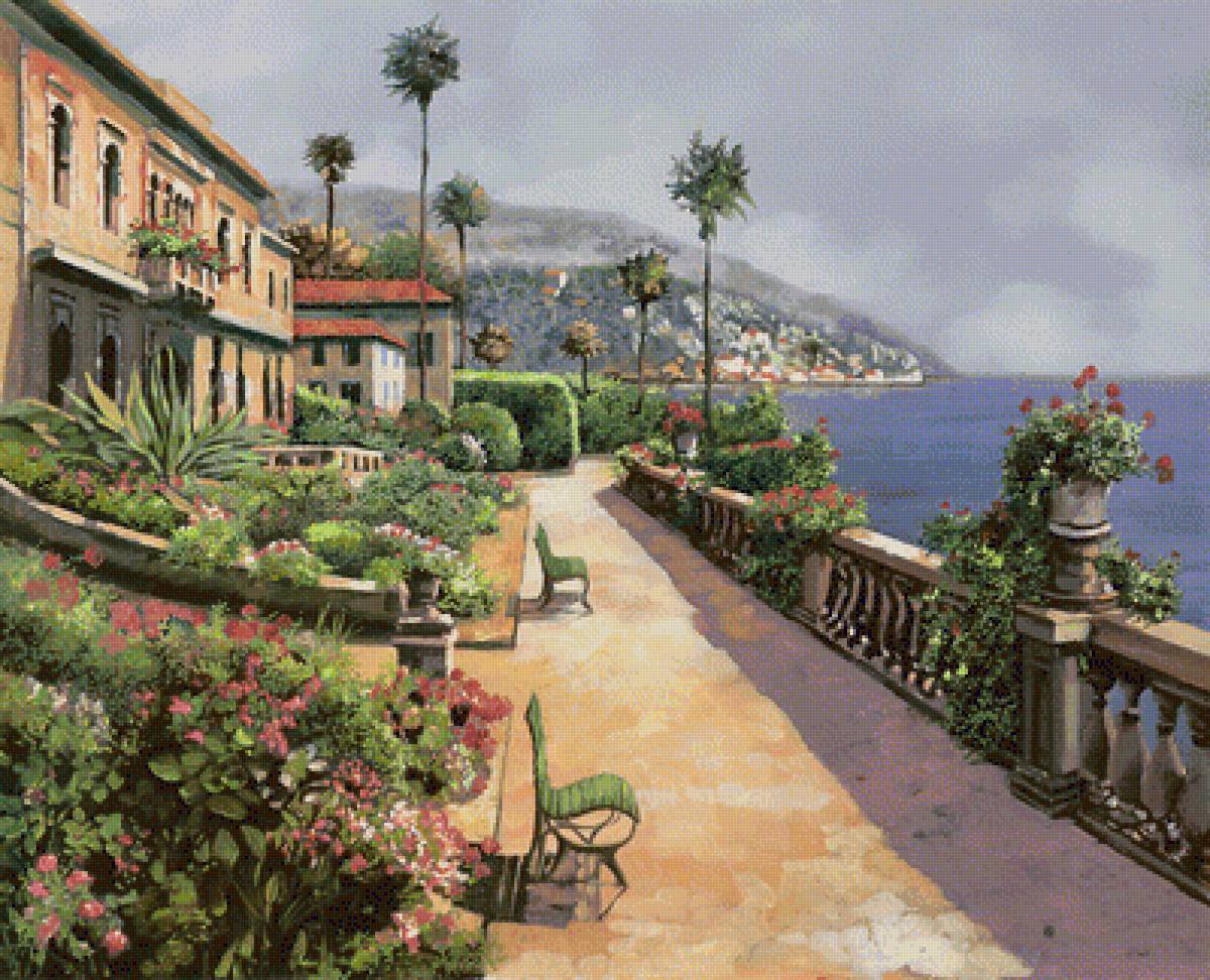 Bella Amalfi. - guido borelli painter.seascapes.flowers and gardens. - предпросмотр