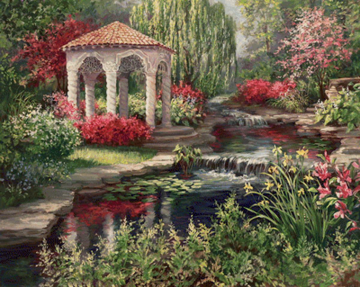 Heavens Garden. - laurie snow-hein painter.scenarys.flowers and gardens. - предпросмотр