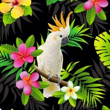 Схема вышивки «Подушка "Тропики" 1»