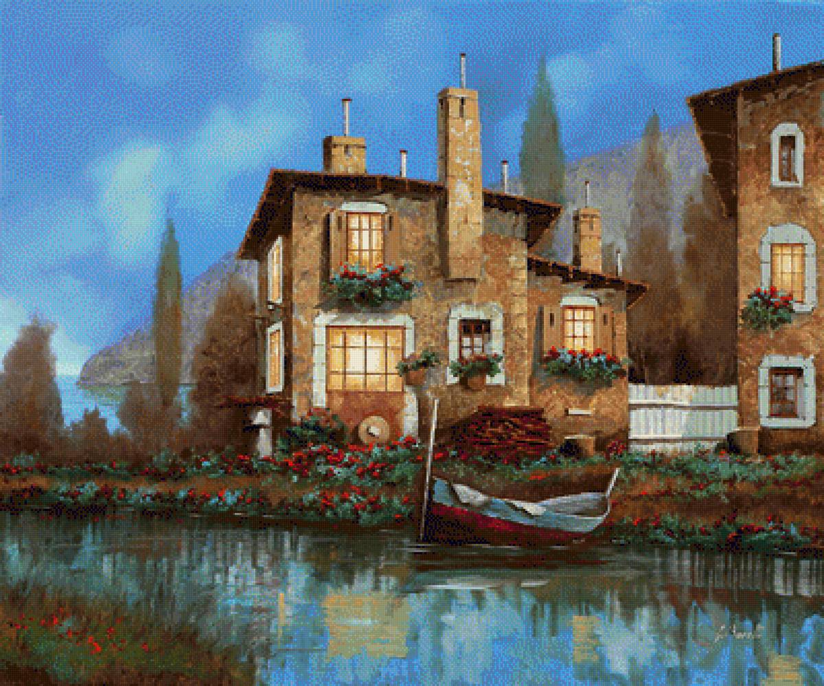 Lights in Blue. - guido borelli painter.scenarys. - предпросмотр