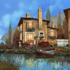 Схема вышивки «Lights in Blue.»