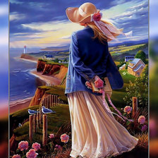 Схема вышивки «Девушка.»