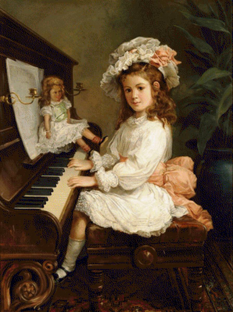 юная пианистка - портрет - предпросмотр