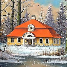 Схема вышивки «УСАДЬБА У РЕКИ»