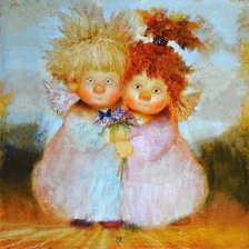 Схема вышивки «Ангелочки Галины Чувиляевой»